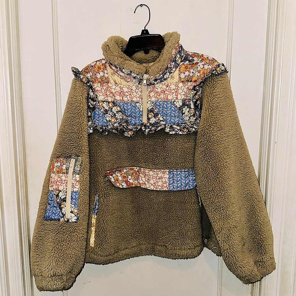Sea New York: Floral Quarter-Zip Thick Sweater